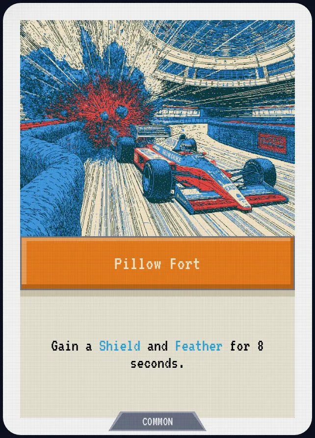 Pillow Fort — Gain a Shield and Feather for 8 seconds.