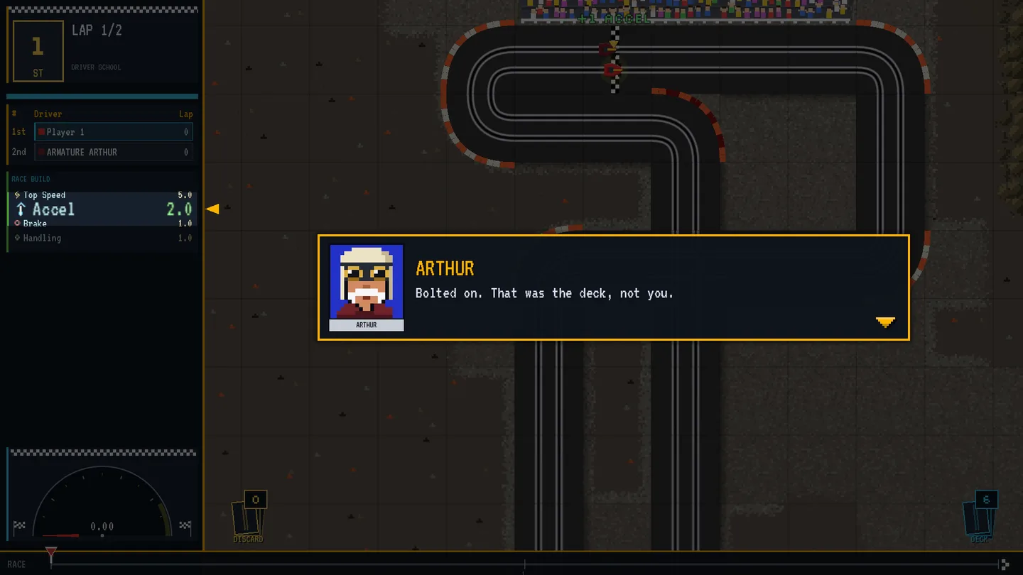 Previous tutorial with an enlarged acceleration row and distant dialogue