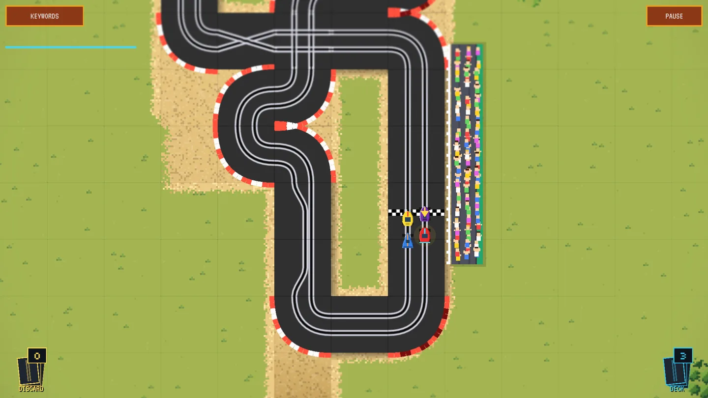 The same race track revealed while holding outside the draft cards