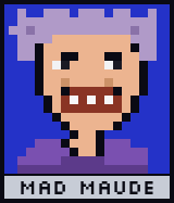 Pixel portrait of MAD MAUDE